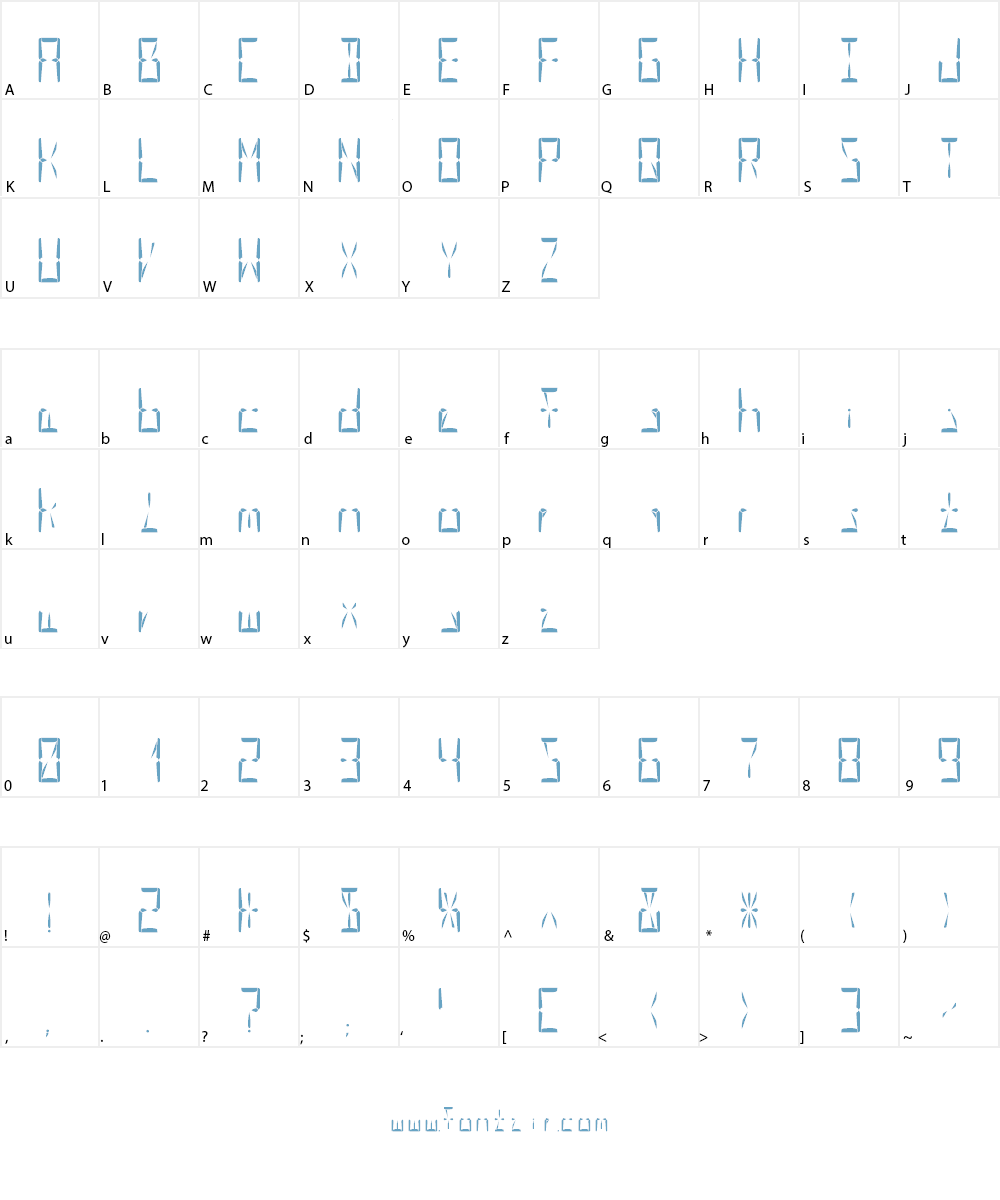 Nova Display Font Character